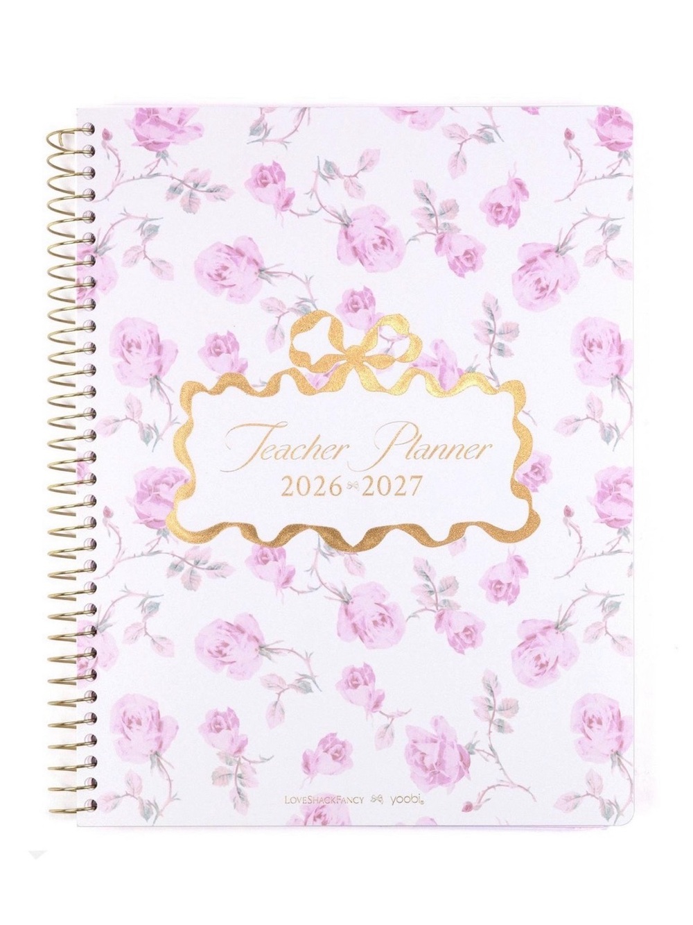 NWT LoveShackFancy x Target Yoobi Ribbon Rosa Teacher Planner